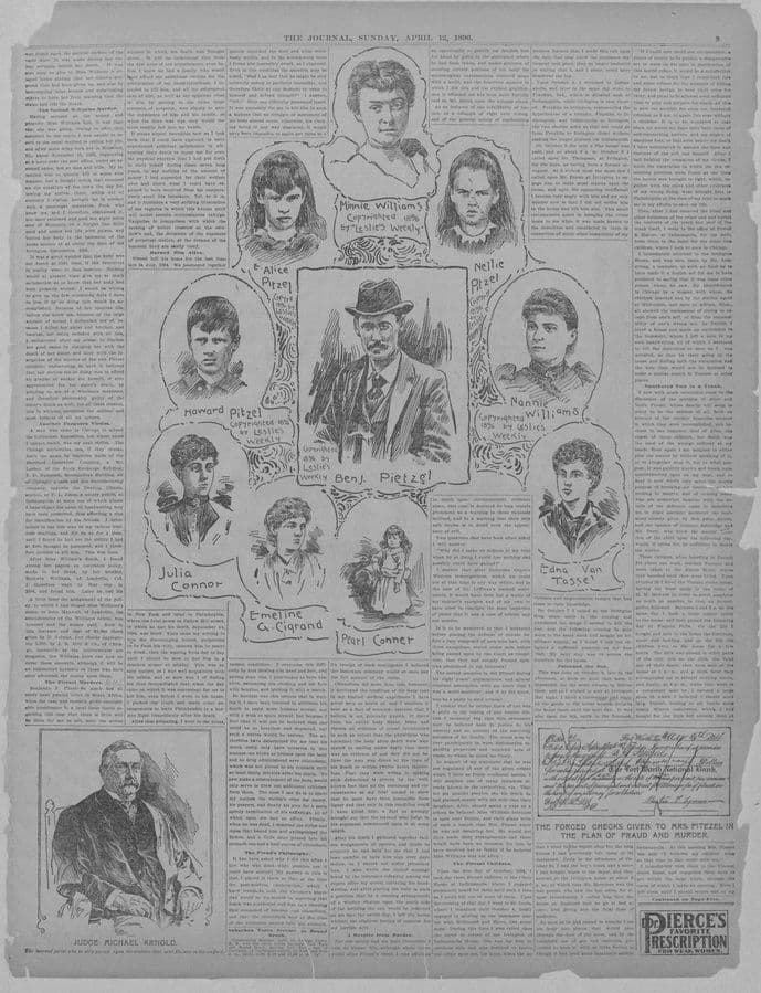 Novinový popis Holmesovho priznania, The Journal (New York), 12. apríl 1896
